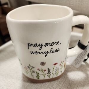 Rae Dunn Inspirational Floral White Mug